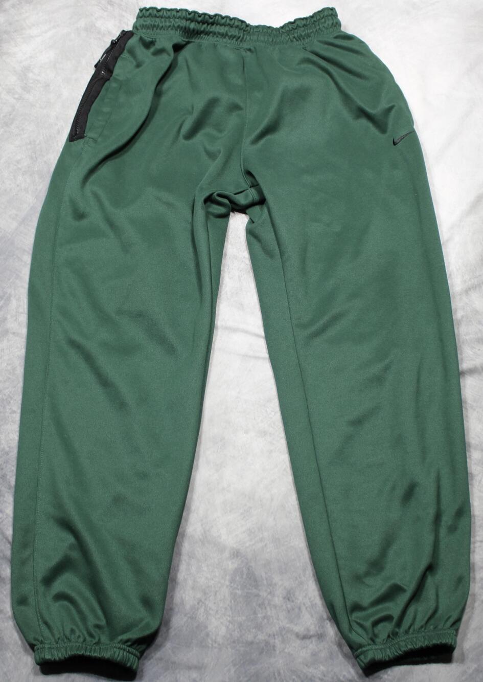 Nike Pants Mens Large Green Dri-FIT Knit Track Joggers Zip Pocket CK6442-333